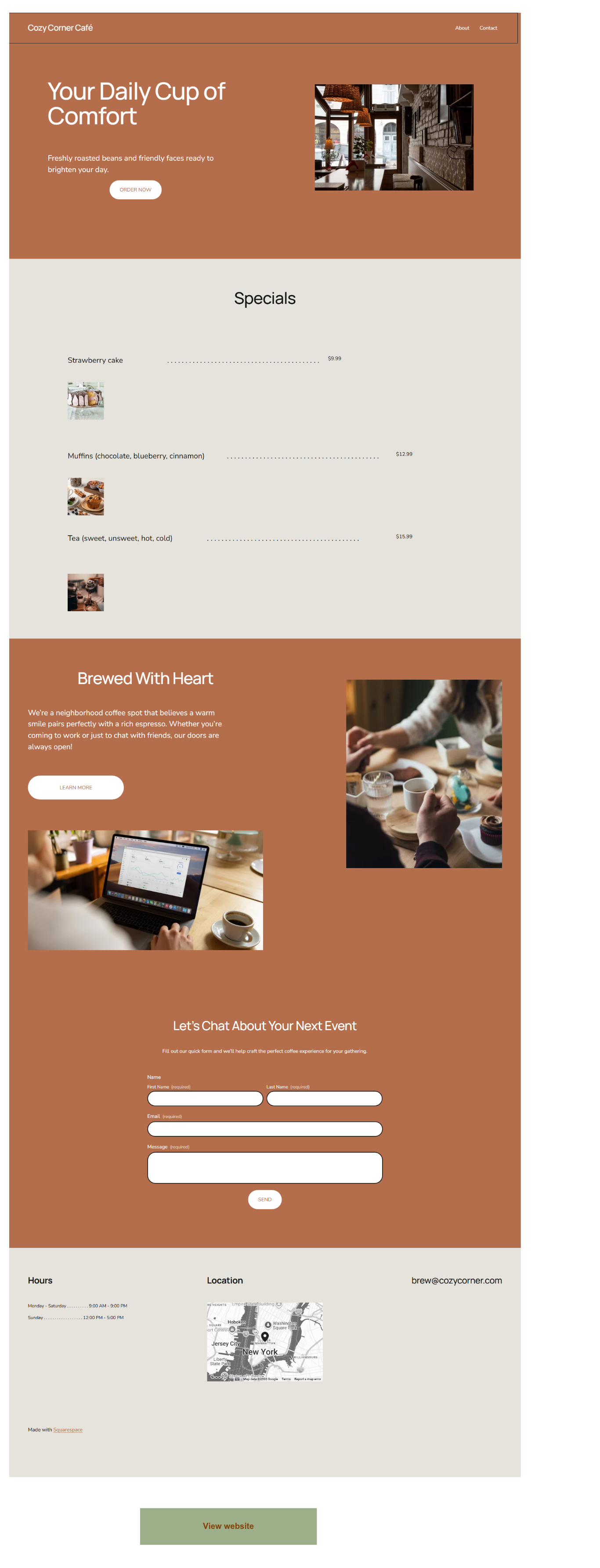 page 5 of Cozy Corner Cafe